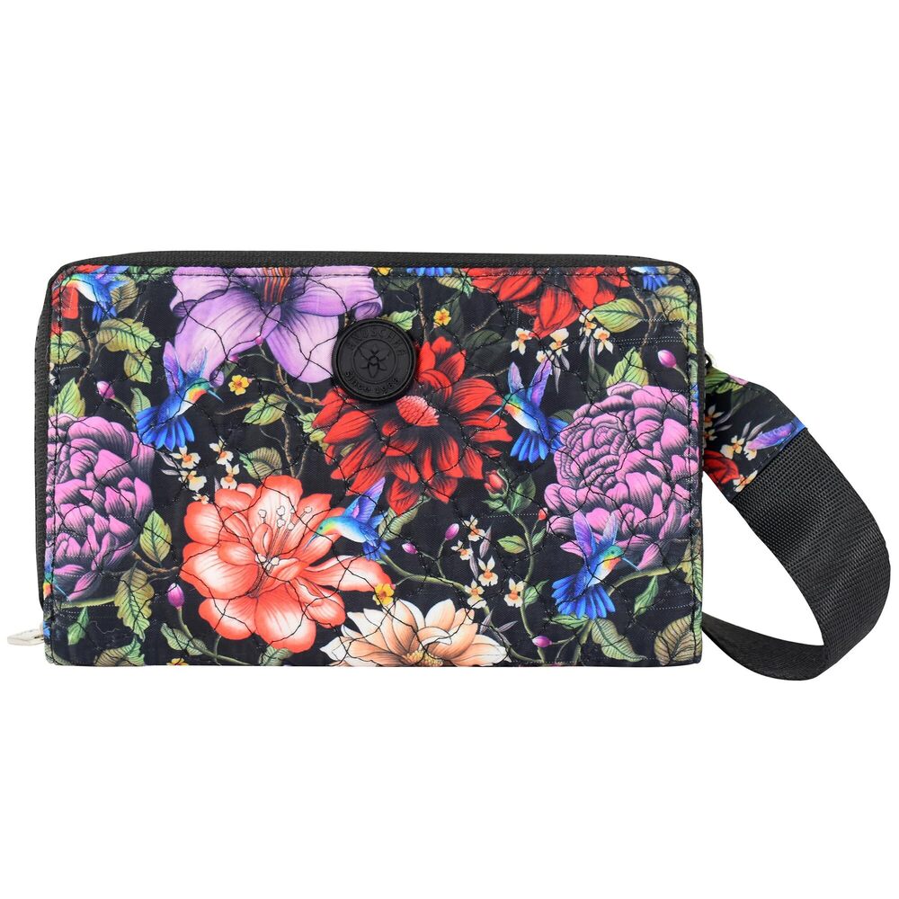 1466 Wanderlust Quilted Fabric Collection Organizer Crossbody - Hummingbird
